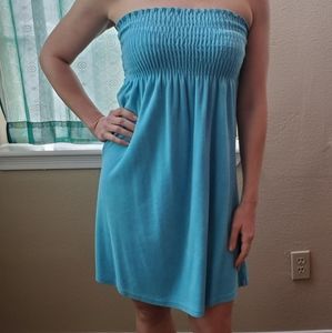 Rave blue terry cloth dress, Sz S